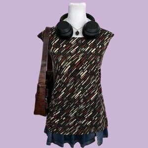 vintage 90s glitter plus size quirky boho downtown it girl  sleeveless top